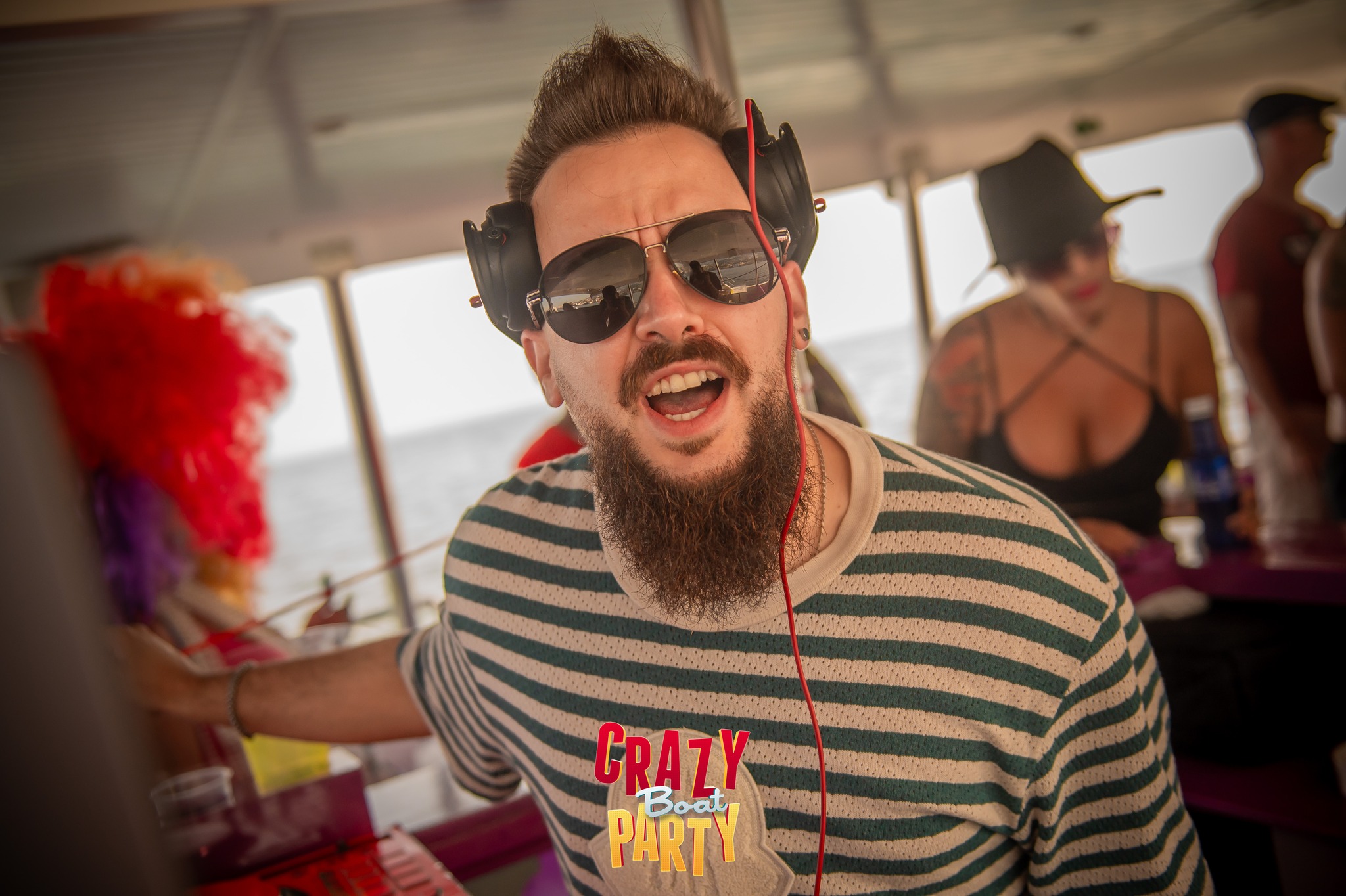 DJ on boat