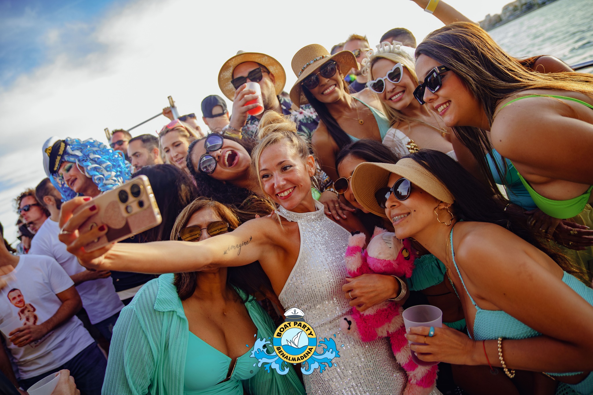 People taking selfie